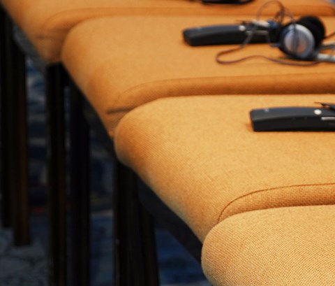 Headphones sat on chairs