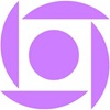 Purple circle encased in 4 purple ovals