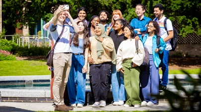 Students taking a selfie
